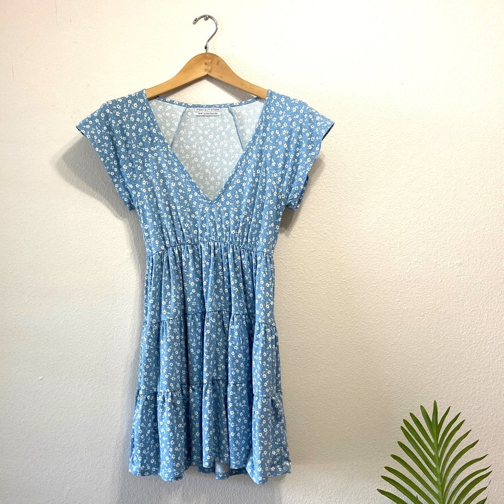 Urban Outfitters Tiered Ruffle Mini Dress (XS)